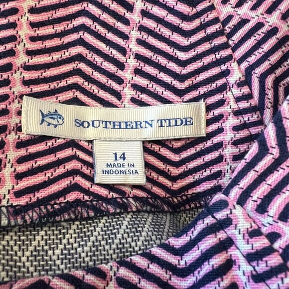 Southern Tide sleeveless Maroon Herringbone Midi Dress. Women’s size 14. - Picture 5 of 8